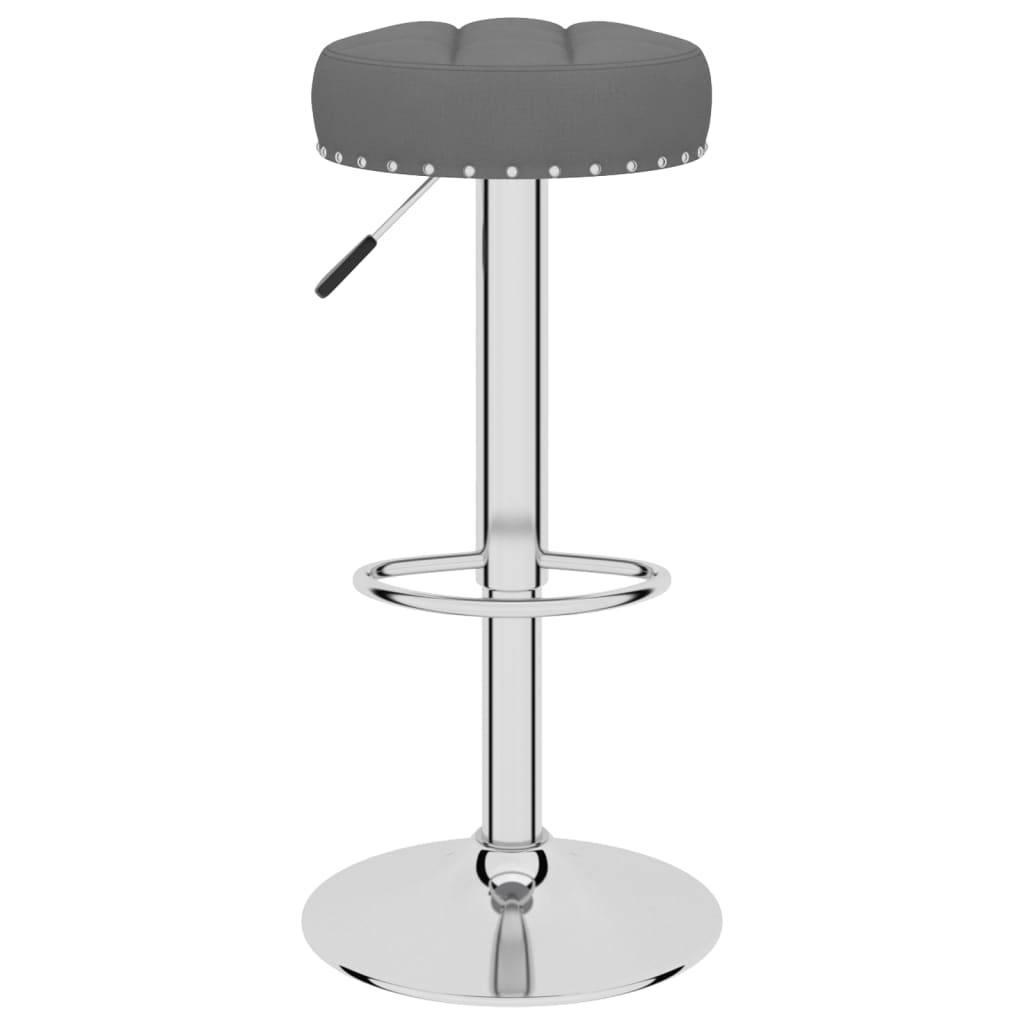 Tabourets de bar lot de 2 gris foncé tissu