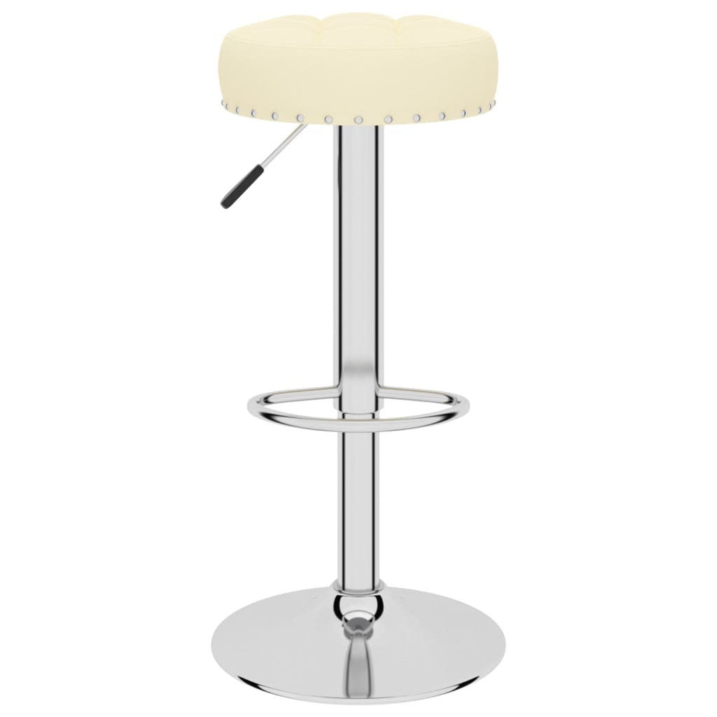 Tabourets de bar lot de 2 crème tissu