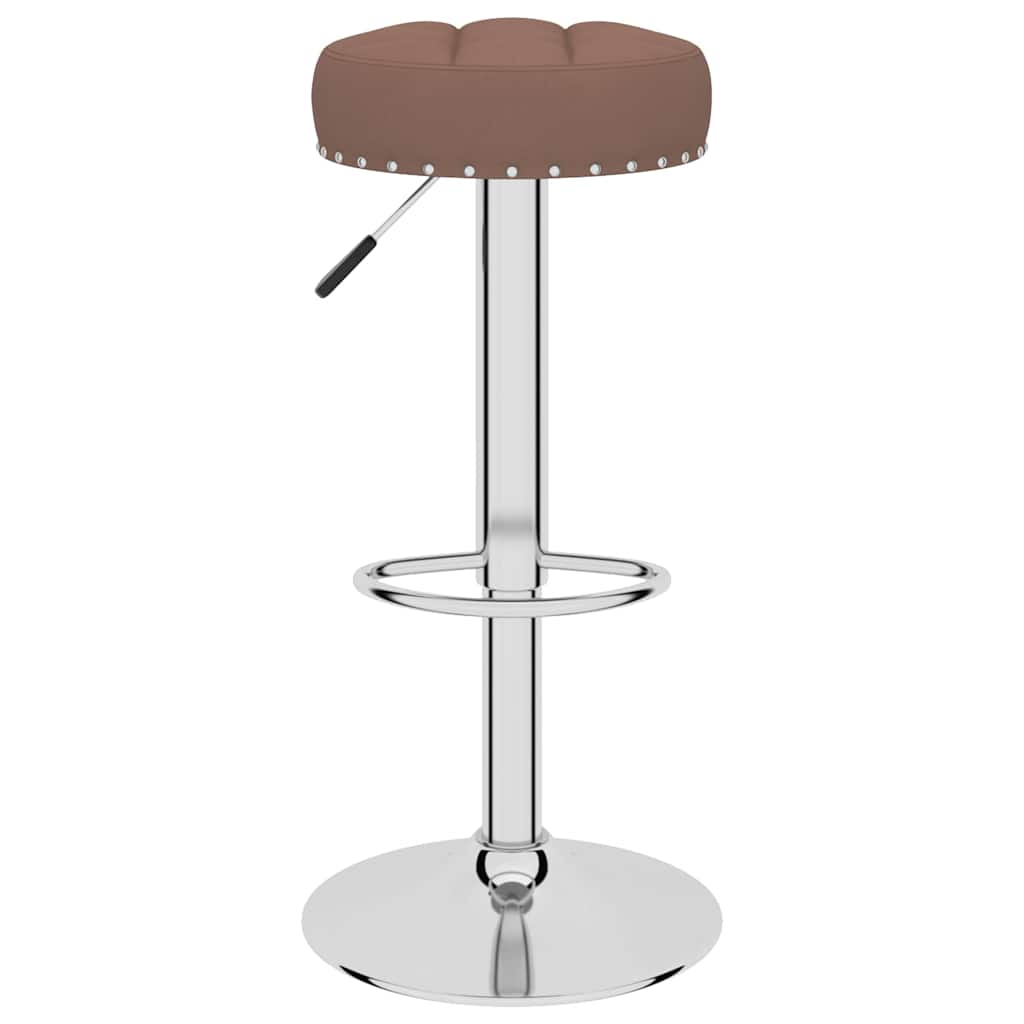 Tabourets de bar lot de 2 marron tissu