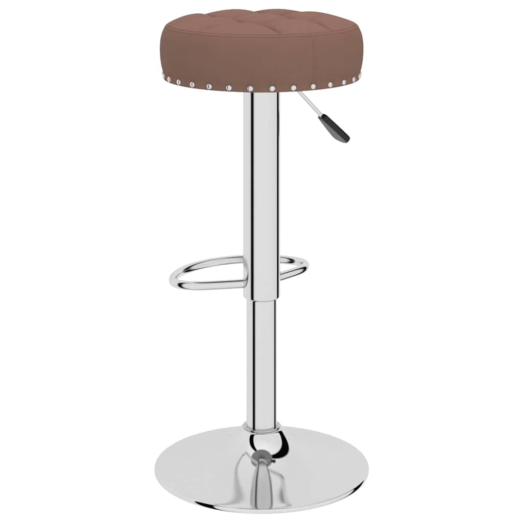 Tabourets de bar lot de 2 marron tissu