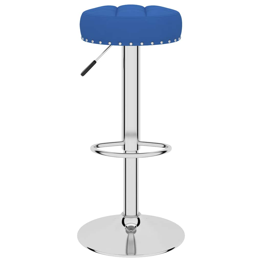 Tabourets de bar lot de 2 bleu tissu