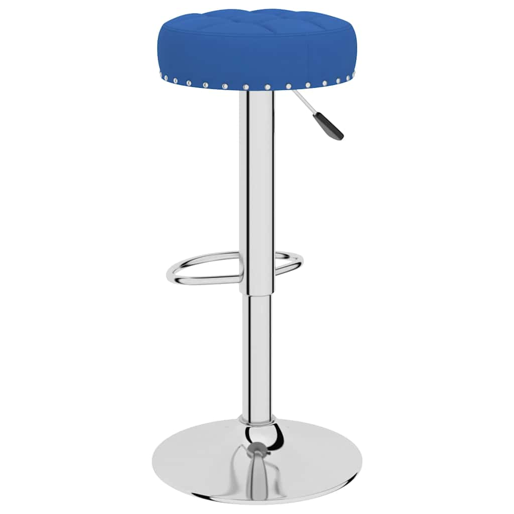 Tabourets de bar lot de 2 bleu tissu