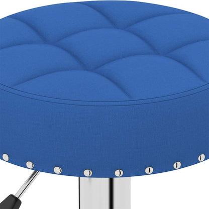 Tabourets de bar lot de 2 bleu tissu