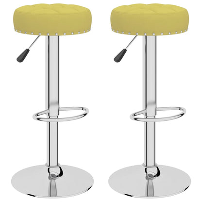 Tabourets de bar lot de 2 vert tissu