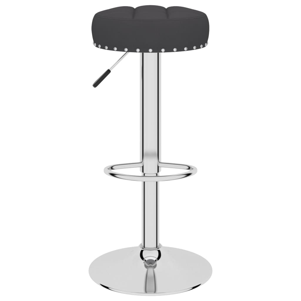 Tabourets de bar lot de 2 noir tissu