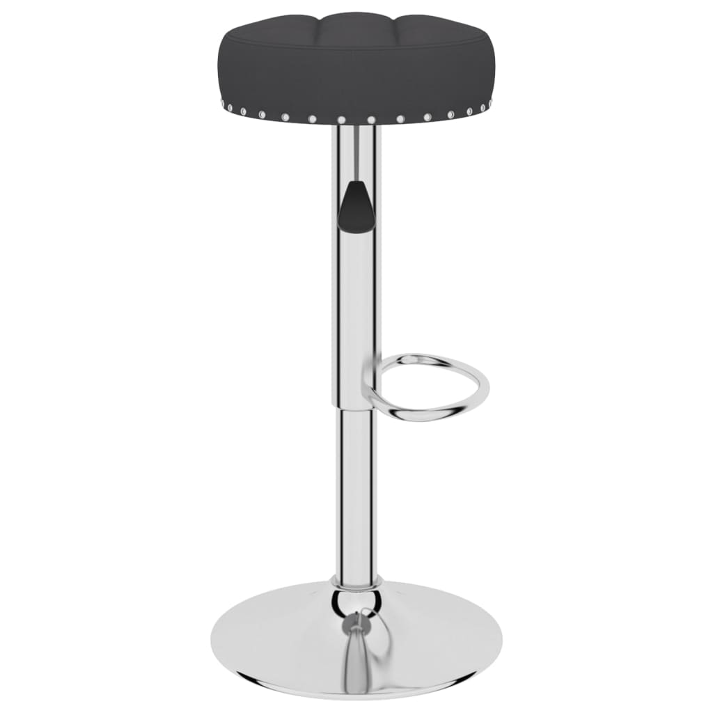 Tabourets de bar lot de 2 noir tissu