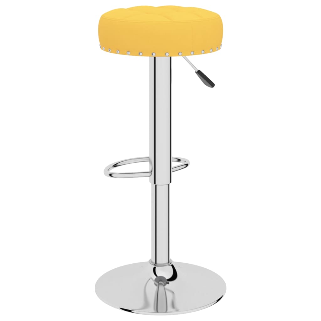 Tabourets de bar lot de 2 jaune moutarde tissu