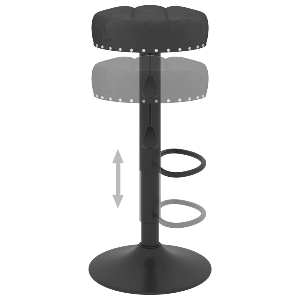 vidaXL Tabourets de bar lot de 2 noir velours