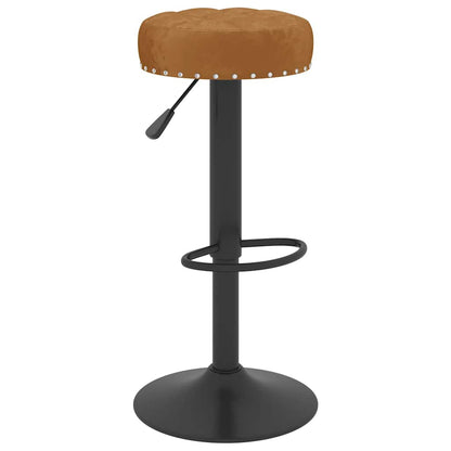 Tabourets de bar lot de 2 marron velours