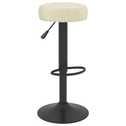 Tabourets de bar lot de 2 crème velours