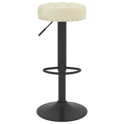 Tabourets de bar lot de 2 crème velours