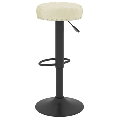 Tabourets de bar lot de 2 crème velours