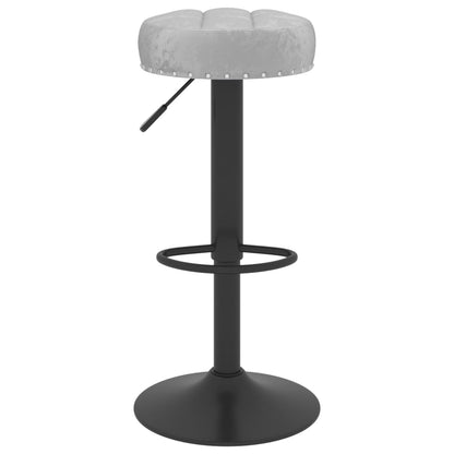 Tabourets de bar lot de 2 gris velours