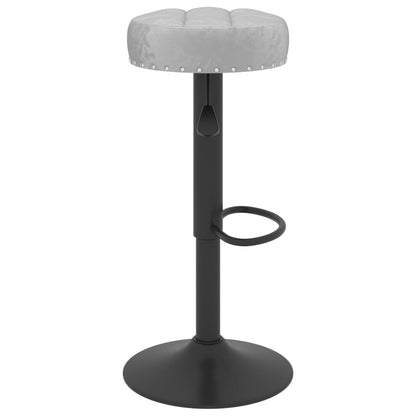 Tabourets de bar lot de 2 gris velours