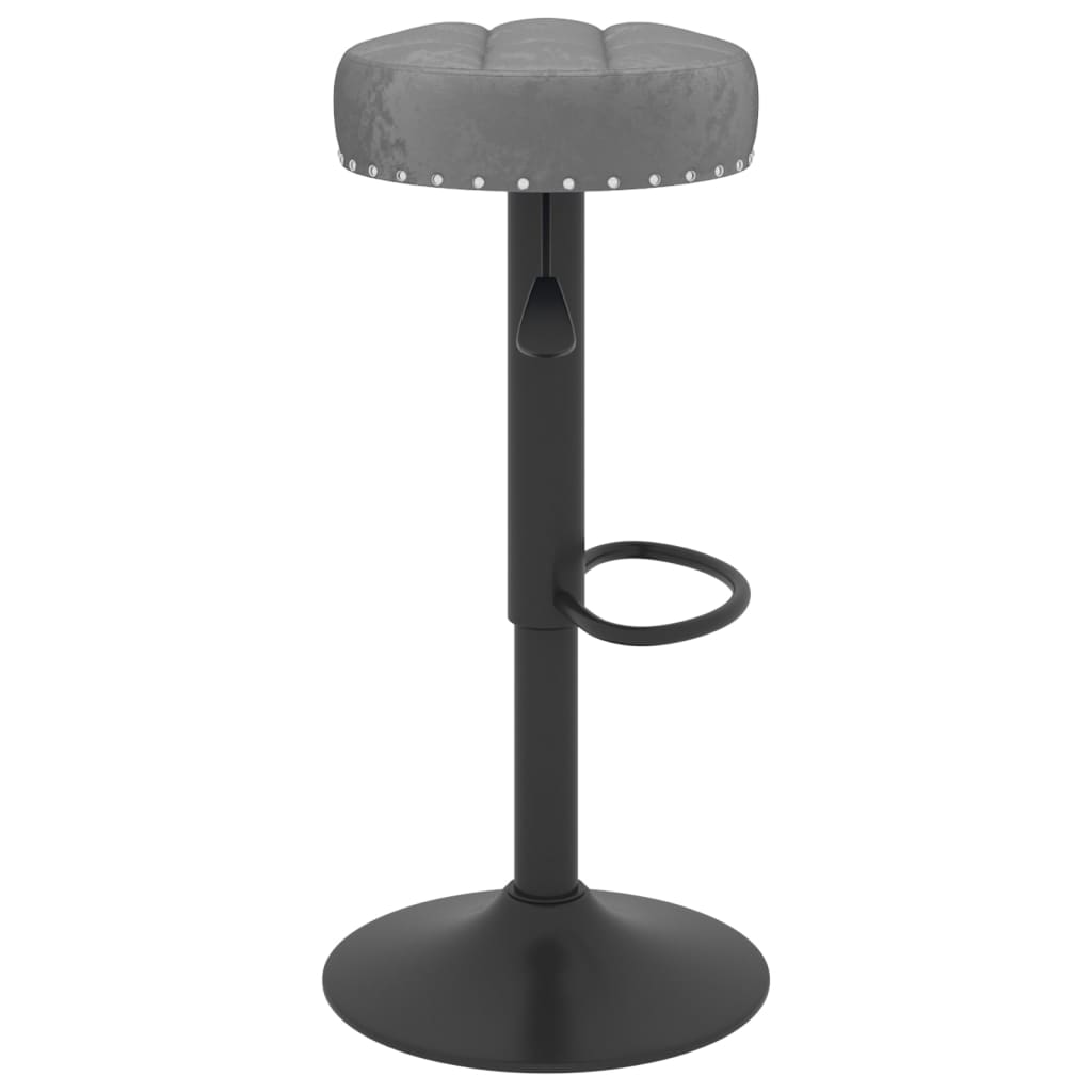 Tabourets de bar lot de 2 gris foncé velours