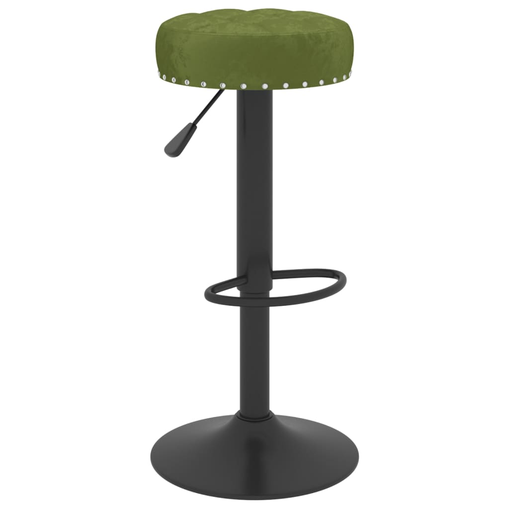 Tabourets de bar lot de 2 vert clair velours