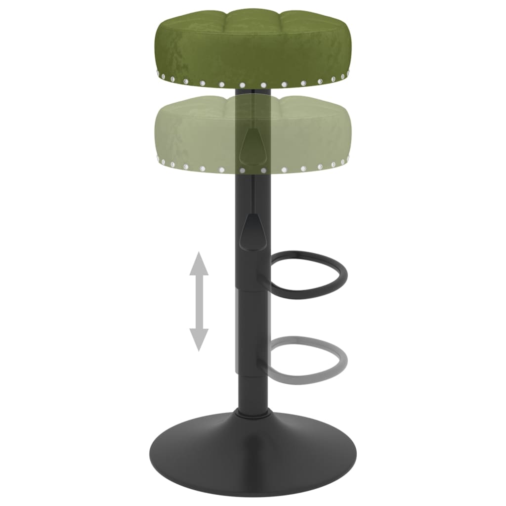 Tabourets de bar lot de 2 vert clair velours