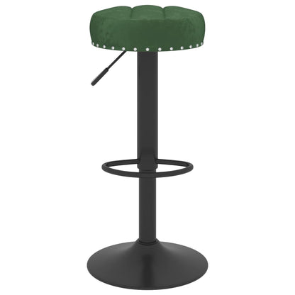 Tabourets de bar lot de 2 vert foncé velours