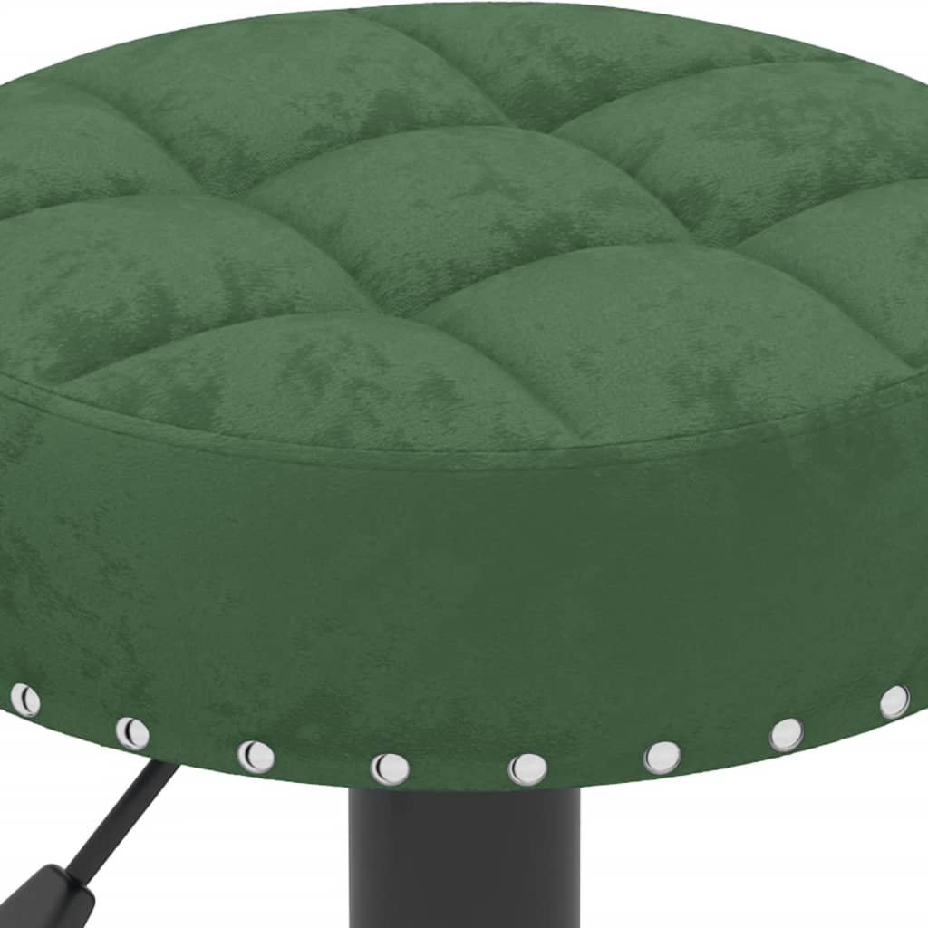 Tabourets de bar lot de 2 vert foncé velours