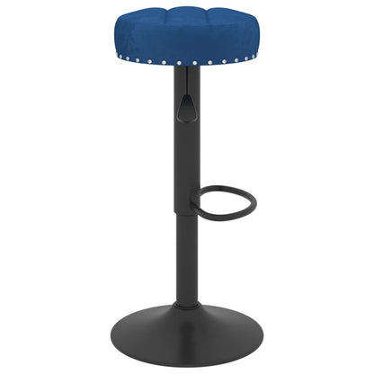 Tabourets de bar lot de 2 bleu velours