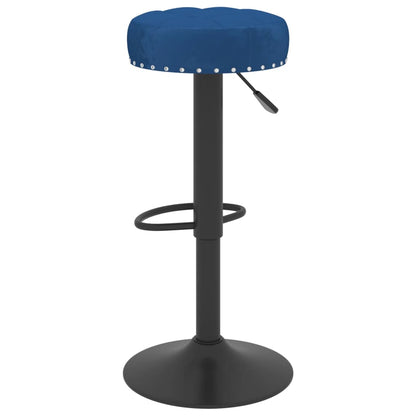 Tabourets de bar lot de 2 bleu velours