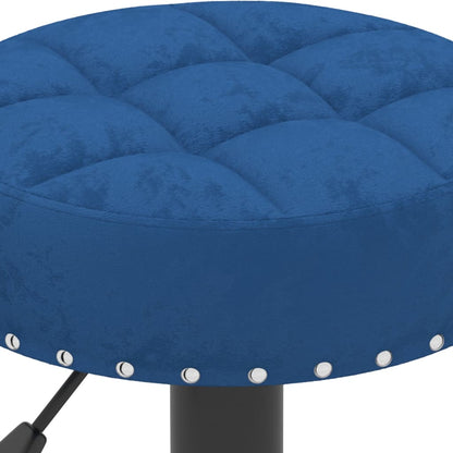 Tabourets de bar lot de 2 bleu velours