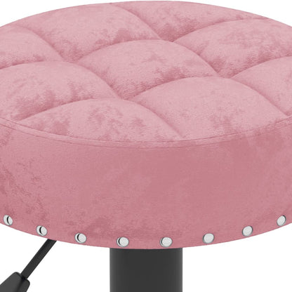 Tabourets de bar lot de 2 rose velours