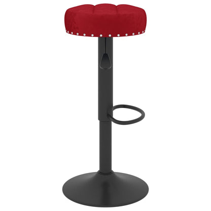 Tabourets de bar lot de 2 rouge bordeaux velours