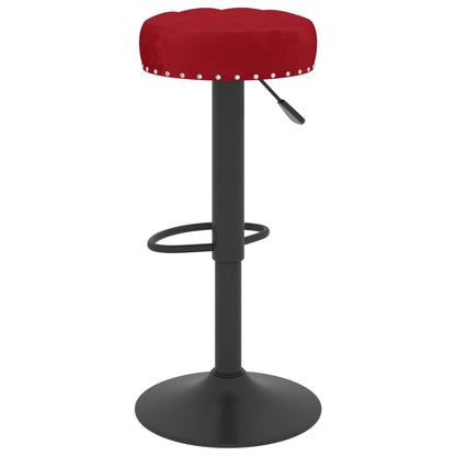 Tabourets de bar lot de 2 rouge bordeaux velours