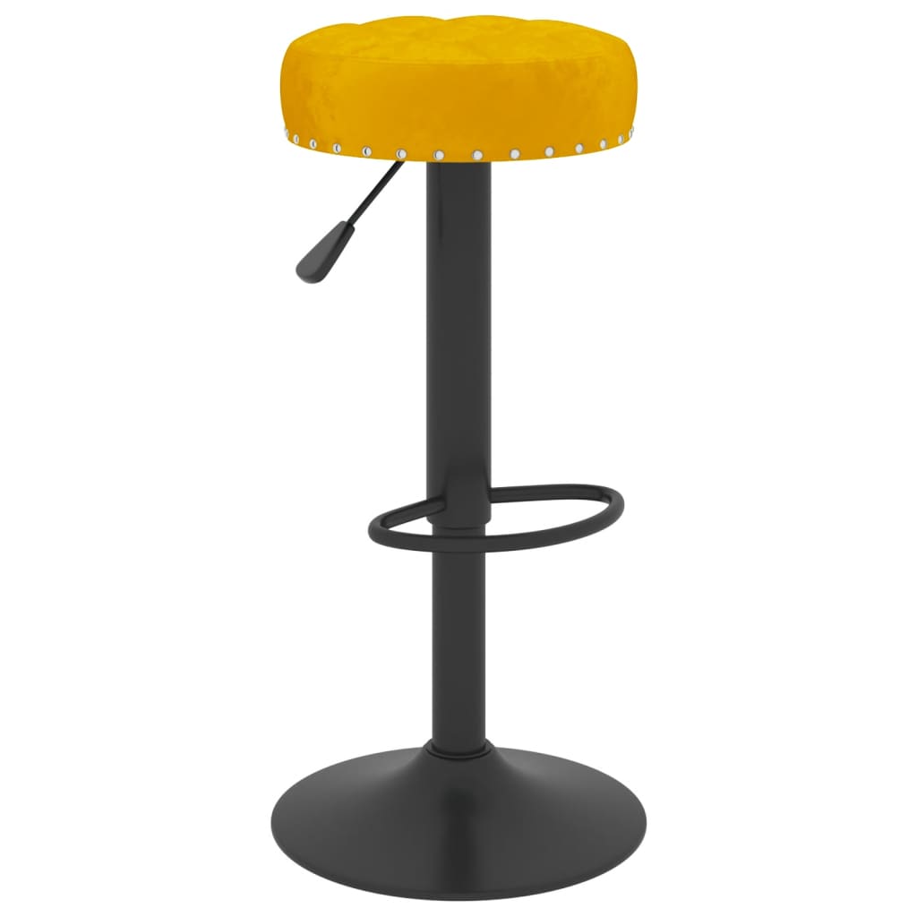 vidaXL Tabourets de bar lot de 2 jaune moutarde velours