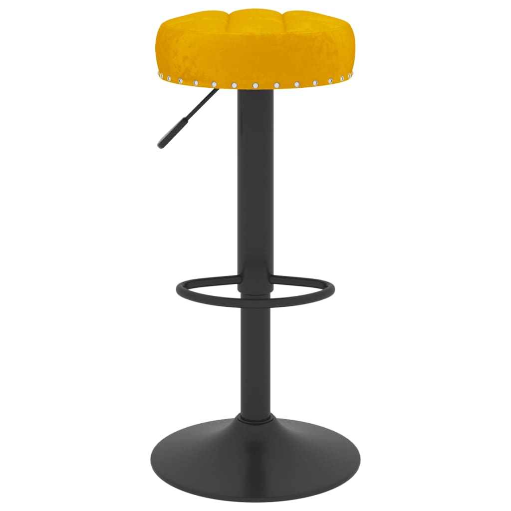 vidaXL Tabourets de bar lot de 2 jaune moutarde velours