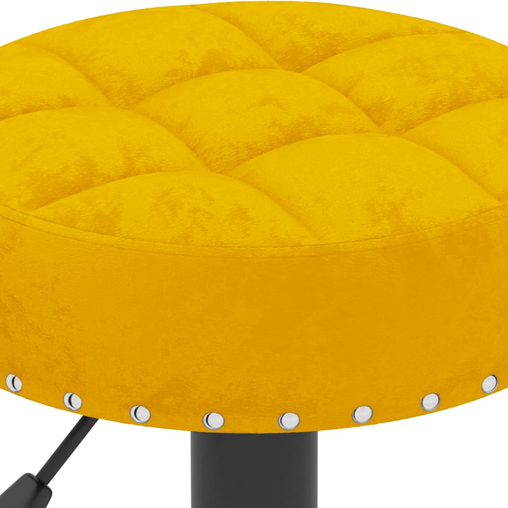 vidaXL Tabourets de bar lot de 2 jaune moutarde velours