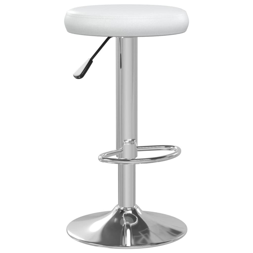 Tabourets de bar lot de 2 Blanc Similicuir