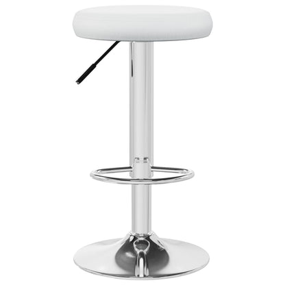 Tabourets de bar lot de 2 Blanc Similicuir