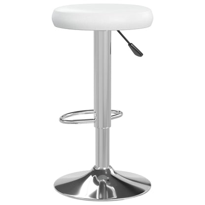 Tabourets de bar lot de 2 Blanc Similicuir