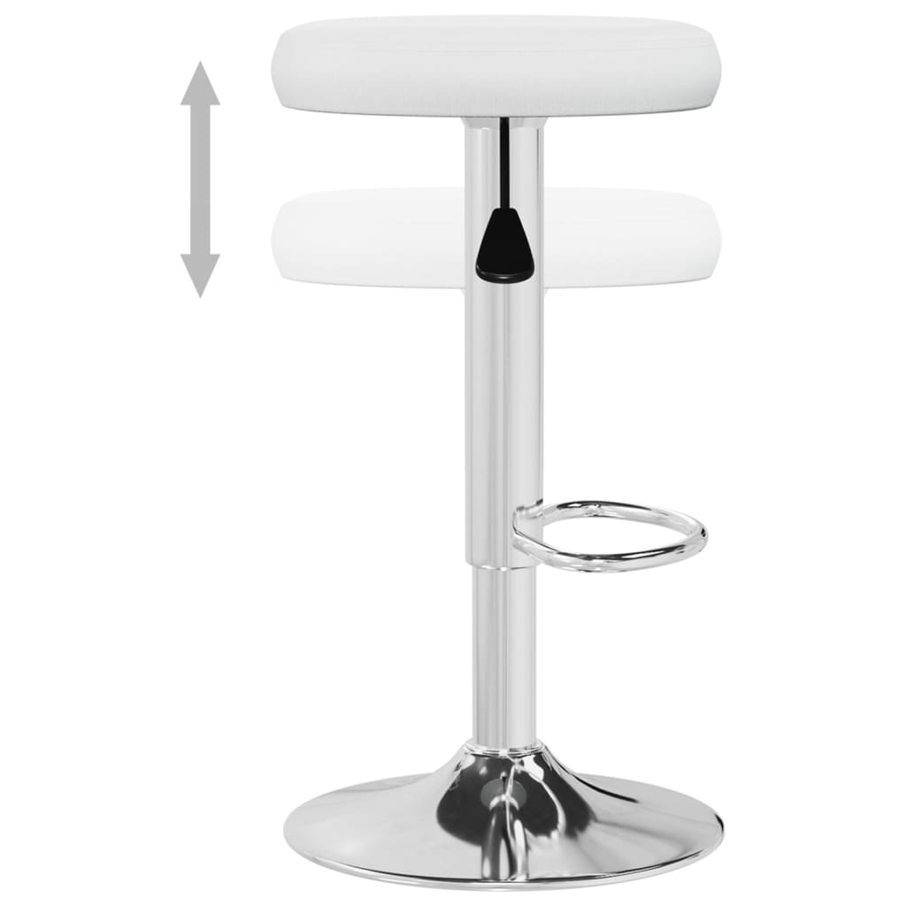 Tabourets de bar lot de 2 Blanc Similicuir