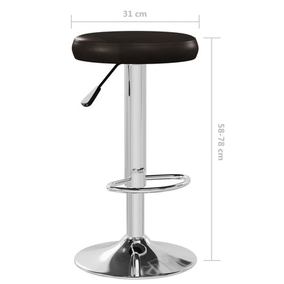 Tabourets de bar lot de 2 marron similicuir