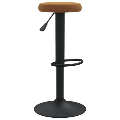 Tabourets de bar lot de 2 marron velours