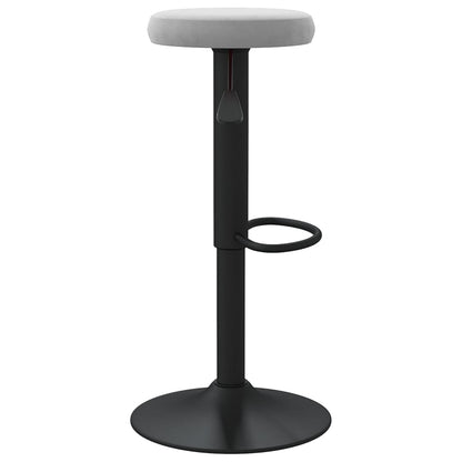 Tabourets de bar lot de 2 gris clair velours