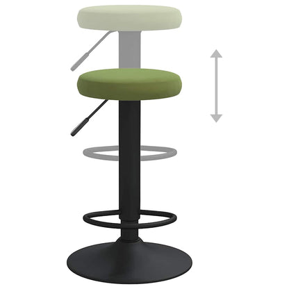 Tabourets de bar lot de 2 vert clair velours