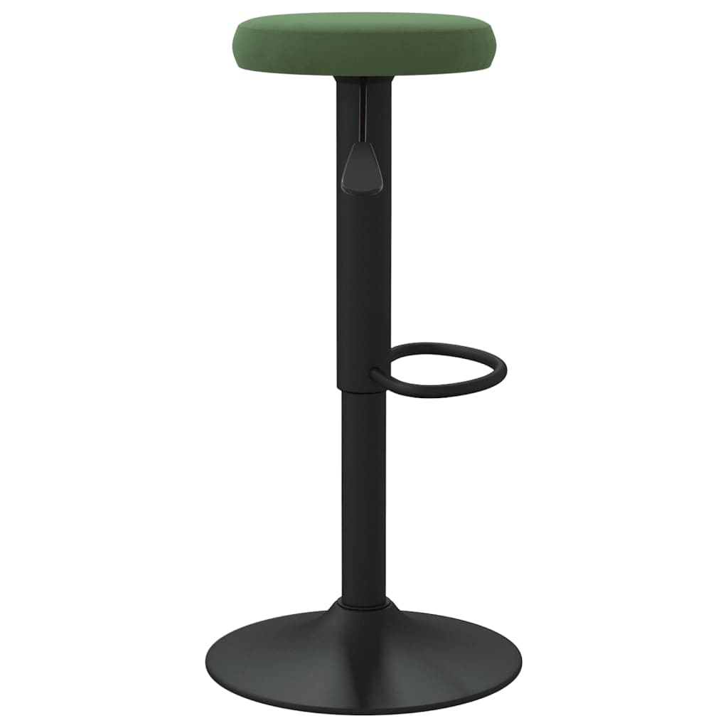 Tabourets de bar lot de 2 vert foncé velours