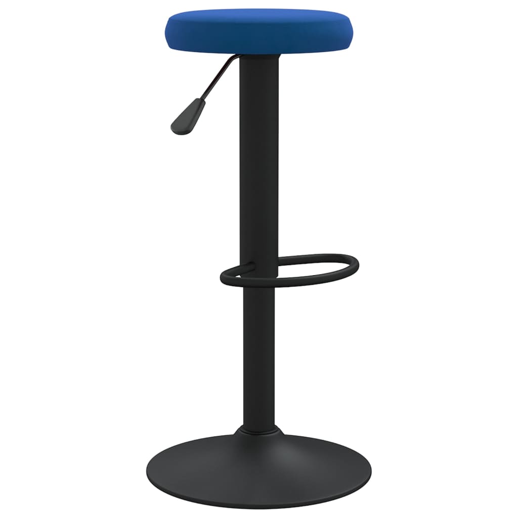 Tabourets de bar lot de 2 bleu velours