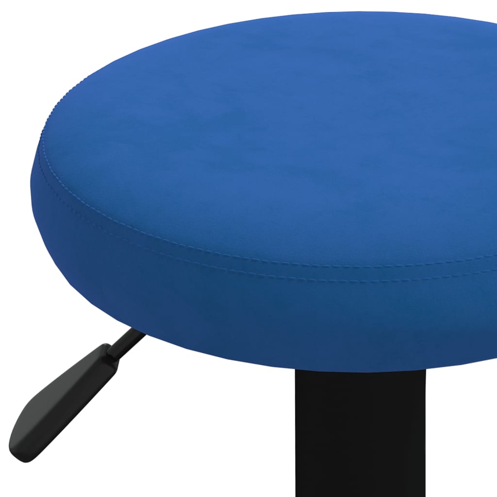 Tabourets de bar lot de 2 bleu velours