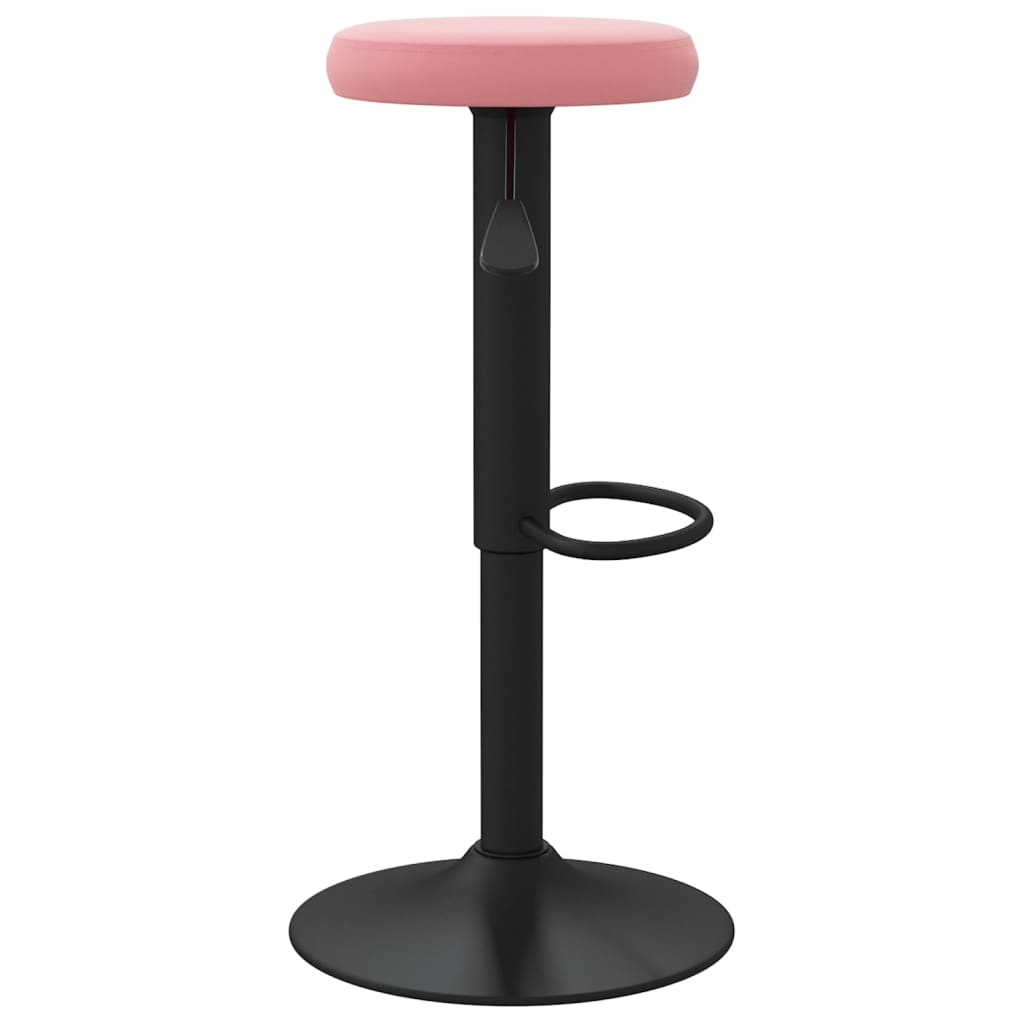 Tabourets de bar lot de 2 rose velours