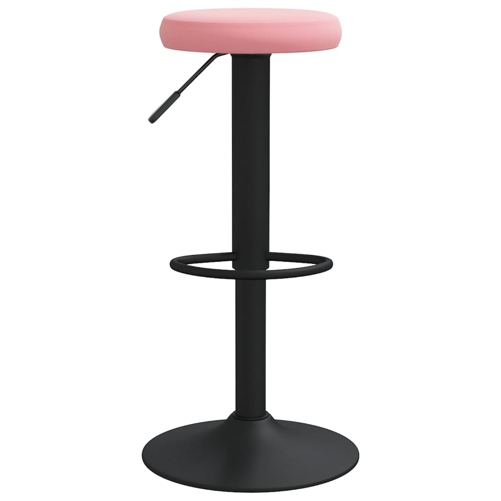 Tabourets de bar lot de 2 rose velours