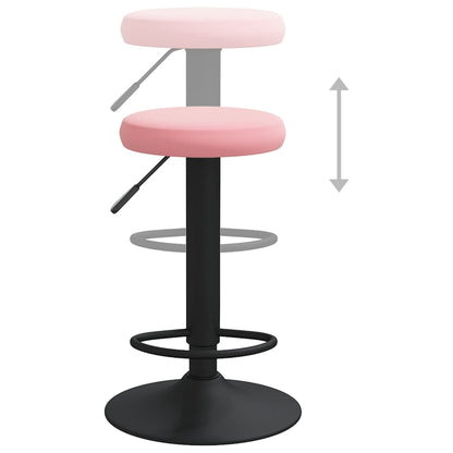 Tabourets de bar lot de 2 rose velours