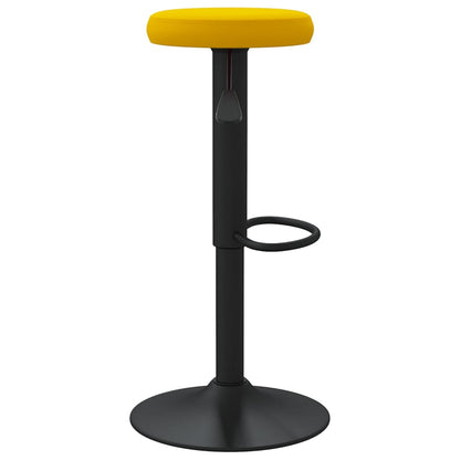 Tabourets de bar lot de 2 jaune moutarde velours