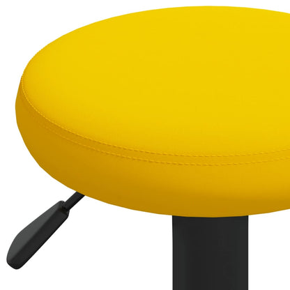 Tabourets de bar lot de 2 jaune moutarde velours