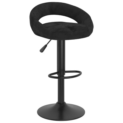 Tabourets de bar lot de 2 noir velours