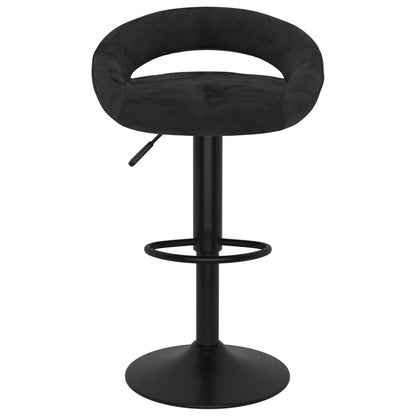 Tabourets de bar lot de 2 noir velours